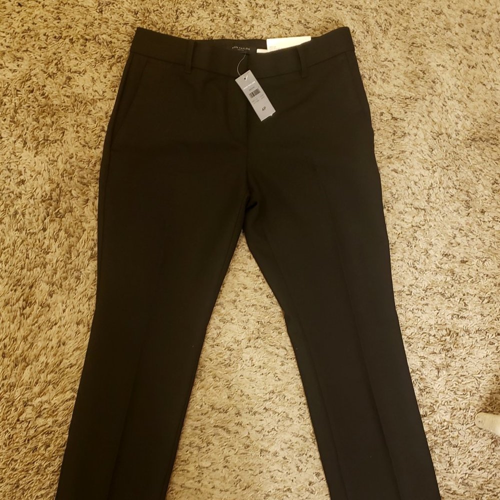 Ann Taylor Straight Petite Black Dress Pant